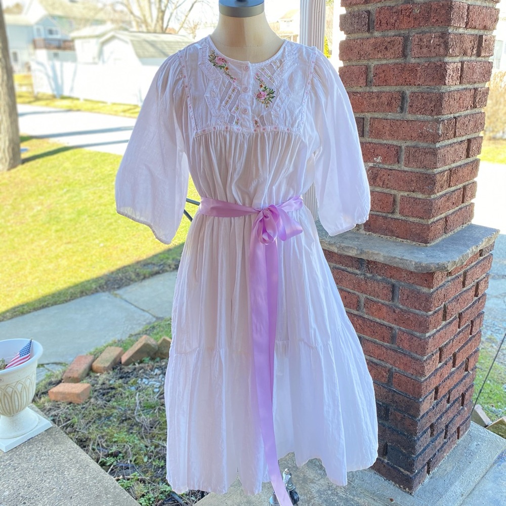 SOLD Vintage 1970s 80s Starina India Dress - Picture 2 of 9